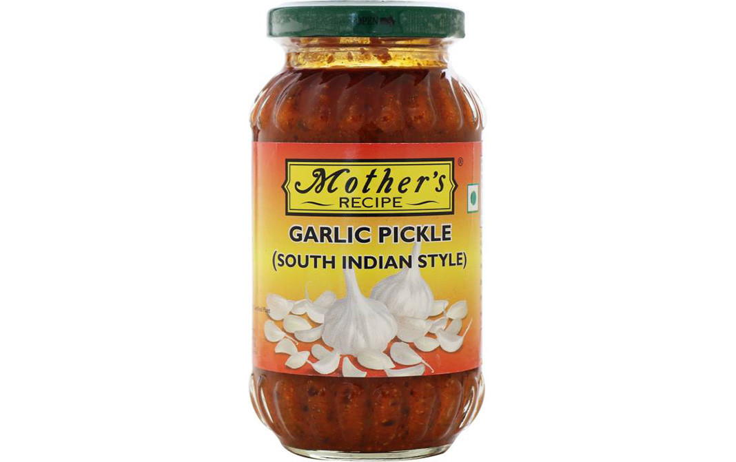 Mother's Recipe Garlic Pickle (South Indian Style)  Glass Jar  300 grams